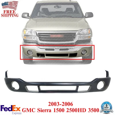 Front Bumper Cover Primed Lower Valance W/ Fog for 2003-2007 Sierra 1500 2500 HD - Image 1 of 4
