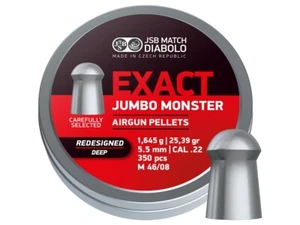 JSB Match 350 Count EXACT JUMBO MONSTER Deep Skirt 5.5mm .22 Caliber Air Pellets - Picture 1 of 3