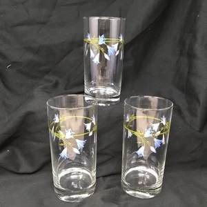 Corelle Pattern Blue Dusk Drinking Glasses Ice Tea Tumblers 12 oz Lot of Three - Bild 1 von 6