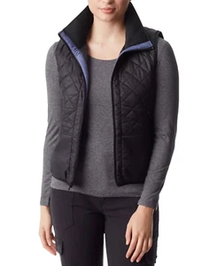 Bass Outdoor Women's Black Nylon Quilted Zip-Front Sleeveless Vest Size L - Picture 1 of 6