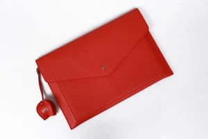 miim pino2 orange leather 14" inch Laptop sleeve Korea synthetic leather - Picture 1 of 4