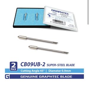 Graphtec Blade Authentic CB09UB  .9mm Supersteel 45° Blades Certified Dealer 2pk
