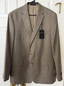Giacca tuta uomo Lauren Ralph Lauren 46L marrone pied de poule blazer 2 bottoni nuova con etichetta - Foto 1 di 20