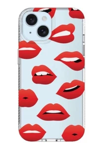 onn. Funda de teléfono para iPhone 16e / iPhone 15 / iPhone 14 / iPhone 13 - Labios rojos - Imagen 1 de 4