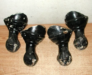 ANTIKE ORIGINAL GUSSEISEN KRALLENFÜSSE BADEWANNENFÜSSE H26 4er SET - Bild 1 von 13