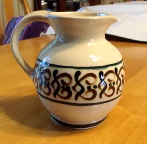 Erbach Germany Art Pottery Jug Pitcher Ewer Creamer Earthenware hand painted - Picture 1 of 8