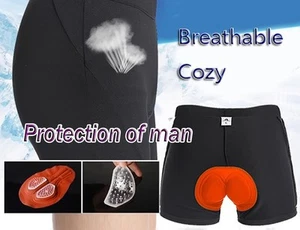 Herren Radhose Kurz Fahrradhose Radlerhose mit Sitzpolster Silikon radler-hosen - Picture 1 of 12