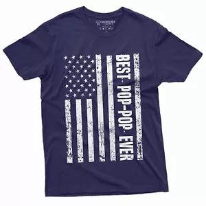 La mejor camiseta Pop-Pop de la historia Día del abuelo Día del padre Día de los Veteranos Papa USA Patriotic Tee - Imagen 1 de 8