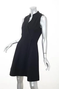 PATRICK DE BARENTZEN Womens VINTAGE Black Sleeveless Surplice Dress 2/XS - Picture 1 of 4