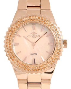 ONISS PARIS Collection Ladies Watch Genuine Crystal & Mother of Pearl StSL - Picture 1 of 3