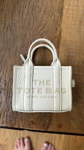 Marc Jacobs Tote Bag Leather Cotton Card Wallet Holder Key Chain Handbag Handbag