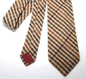 The Scotch House Wool Tweed Herringbone Tie 4" Check Plaid Preppy Ivy League - Picture 1 of 5