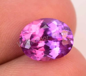Impresionante piedra preciosa suelta certificada con forma ovalada púrpura natural de 5,00 quilates - Imagen 1 de 6