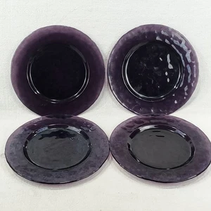 4 Studio Bormioli Rocco Palatina Amethyst lila gehämmert 8" Salatteller - Bild 1 von 8