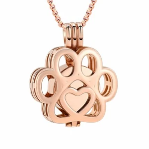 Pet Cremation Jewelry For Ashes For Dog/Cat Paw Stainless Steel Memorial Lock... - Picture 1 of 7