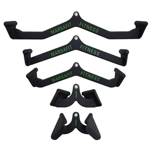 Home Gym Fitness Rowing T-bar V-bar Pulley Cable Machine Attachments Bicep Cu... - Picture 1 of 9