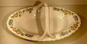 Royal Worcester English Garden Bonbonschale oval mit Griff. Ostern Bonboniere - Bild 1 von 4