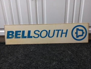 Vintage Bellsouth Bell South Fiberglass Sign 10¼" By 43¼" Telephone Advertising  - Picture 1 of 15