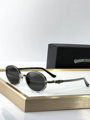 Gafas de sol Chrome Hearts NIP SLIP marco plateado / lentes negras - hechas en Japón Foto 1 de 4