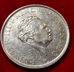 (Pgasteelers1) Monaco 1981 2 Francs  KM# 157 Prince Rainer III  3 yr. type  🌠 - Picture 1 of 2