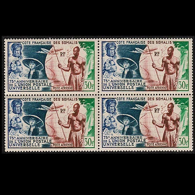 OPC 1949 Somali Coast 30f Common Design Sc#C18 Block of 4 MNH VF  10032 - Image 1 of 2