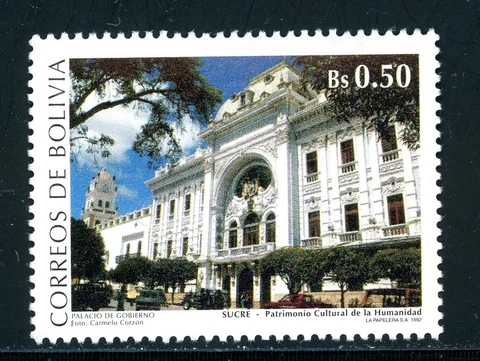 Bolivia Scott #849 MNH Government Palace Sucre $$ 380918 Cover