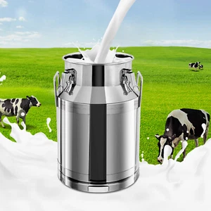 30L Milk Can Milk Storage Container Wine Pail Bucket Stainless Steel Barrel - Picture 1 of 13