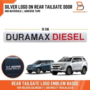 DURAMAX DIESEL TAILGATE SILVER BADGE LOGO FOR HOLDEN COLORADO7 TRAILBLAZER SUV - Picture 1 of 6