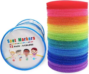 Carpet Floor Spots Markers, Circles Dots for Teachers and Kids, 4 Inch 72 Pack, - Picture 1 of 7