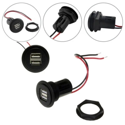 KFZ Auto Doppel USB 5V 2 x 2,5A Einbau steckdose 12-24V Universal Ladegerät Dual - Bild 1 von 4