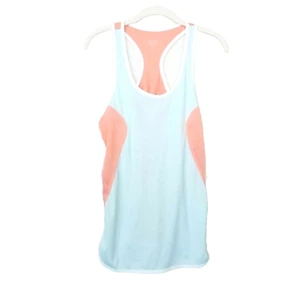 Jockey Sport Tank Top Small orange/blau Colorblock Racerback feuchtigkeitsableitend - Bild 1 von 8