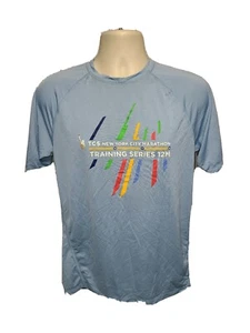 TCS New York City Marathon Training Series 12M Run Mens Medium Blue Jersey - Picture 1 of 11