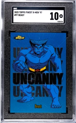 2025 Topps Finest X-Men '97 Beast #97 Uncanny Short Print SGC 10 - Image 1 of 2