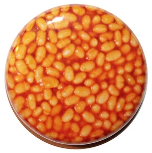 1" (25mm) BAKED BEANS Button Badge Pin - High Quality - Picture 1 of 2