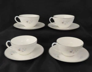 Royal Doulton Thistledown Set 4 Tassen und Untertassen England Bone China MCM - Bild 1 von 5