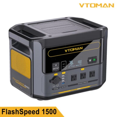 VTOMAN FlashSpeed 1500 Portable Power Station 1548Wh LiFePO4 Solar Generator US