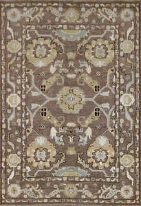 Vegetable Dye Oushak Turkish Hand-knotted Wool Rug for Living Room 6x8 ft - Picture 1 of 21