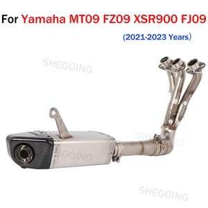 For Yamaha MT09 FZ09 XSR900 FJ09 Slipon Motorcycle Exhaust Full System 2021-2023 - Picture 1 of 5