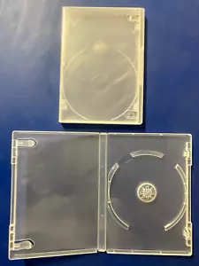 2 Standard clear DVD 1-disc Replacement Cases, 14mm Premium Shell Case Like New - Picture 1 of 1