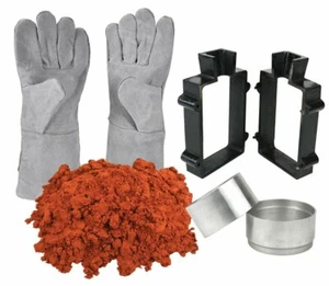 Sand Casting Set 10 Lbs Quick Metal Cast Sand Clay Mold Frame Safety Gloves Kit - Picture 1 of 2