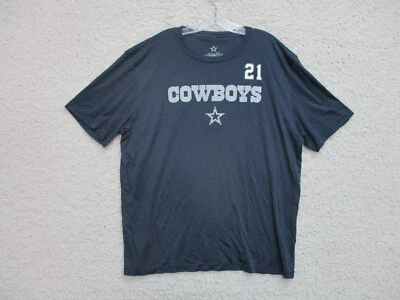 Camisa Dallas Cowboys 2XL XXL Azul Marino Logo Deletreado NFL #21 Elliott Star Para Hombres Foto 1 de 4
