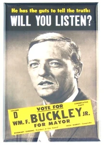 William F. Buckley for Mayor FRIDGE MAGNET political campaign poster - Picture 1 of 3