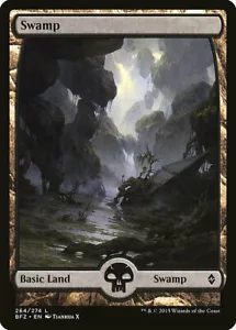 *ARTE COMPLETO* Pantano - Batalla por Zendikar - Magic: The Gathering MTG LAND - Imagen 1 de 5