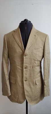 Niama Mens Casual Blazer Jacket Pure 100% Linen Beige Size EU 48 UK 40 - Image 1 of 4