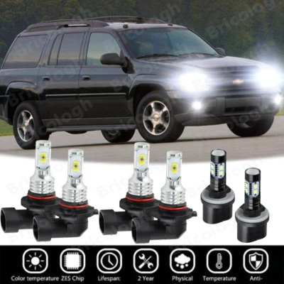 Para Chevy Trailblazer 2002-2005 - Faro LED haz alto/bajo + luces antiniebla 6000K Foto 1 de 4
