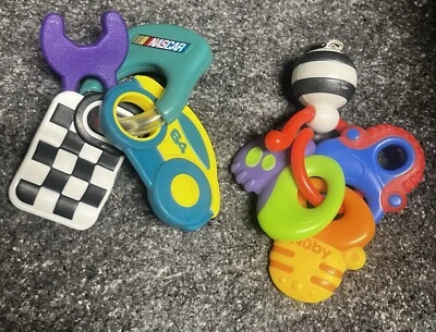 Safety First NASCAR Racing Teething Keys & Nuby Brand Teething Key Ring Toys Set - Image 1 of 4
