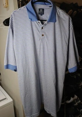 Vintage 90s Pebble Beach Men's Short Sleeve Polo Shirt Size XL Striped Golf - Image 1 of 4