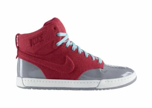 RARE NIKE WOMENS GIRLS AIR ROYALTY MID TOP TRAINERS UK 4 VGC SOLAR RED STEALTH - Picture 1 of 4