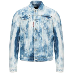 DSQUARED2 Jean Jacket Distressed Bleached Denim Jacket Blue Size 48 - RP £724.00 - Picture 1 of 10