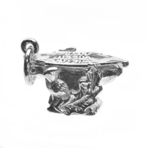 STERLING SILVER OPENING GRETNA GREEN ANVIL CHARM - Picture 1 of 8